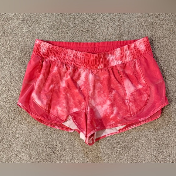 Lululemon Beat The Heat Shorts Tidal Trip Boom Juice Pink Size 10 | 2016 Retired - Picture 9 of 12